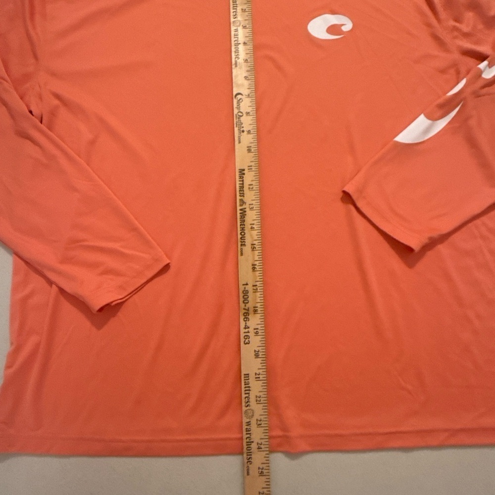 Men's Costa Technical Crew Long Sleeve T-Shirt in Salmon size Large - Picture 8 of 15